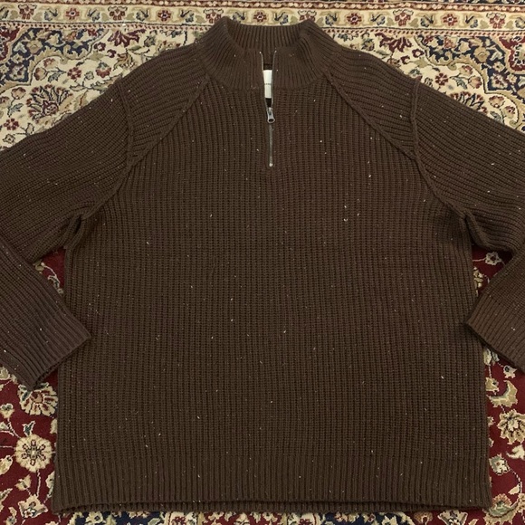 🍀LUCKY BRAND🍀 Heavy Blend Quarter Zip Sweater - Picture 6 of 6